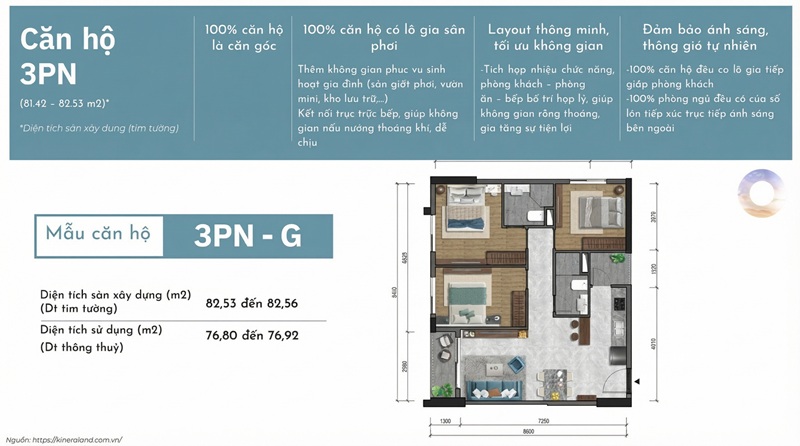 căn hộ 3 phòng ngủ one era