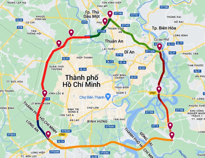 Sơ đồ kết nối Haru - Quốc lộ 13 - Vành đai 3 - trung tâm Sài Gòn